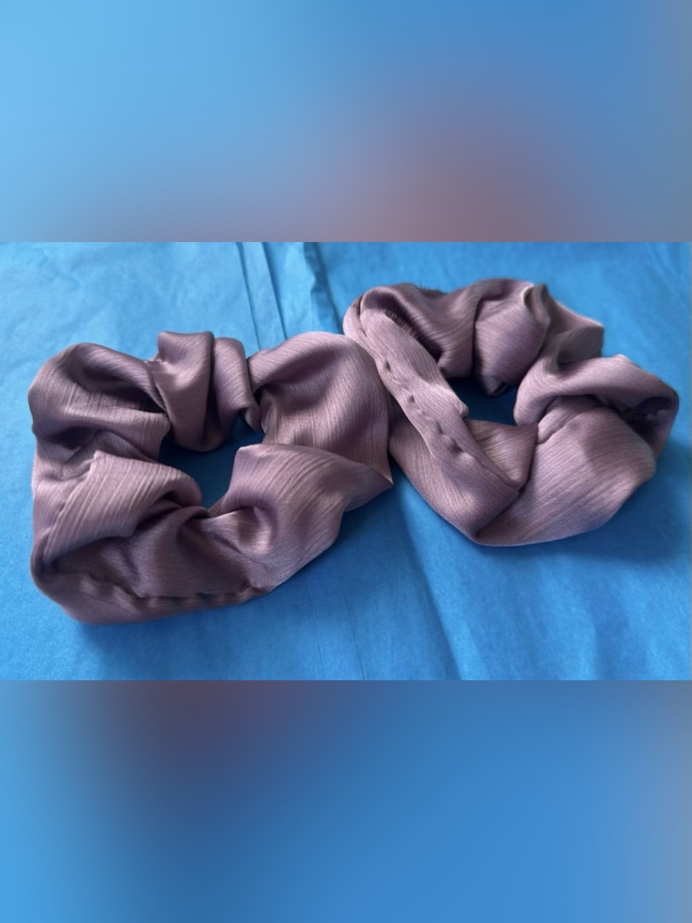 NWOT SCUNCI Satin Purple Scrunchies